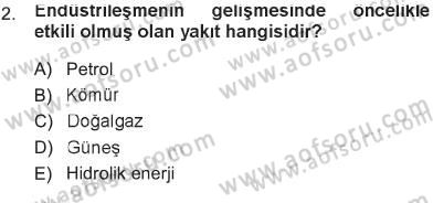 Çevre Sosyolojisi Dersi 2012 - 2013 Yılı Tek Ders Sınav Soruları 2. Soru