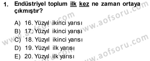 Çevre Sosyolojisi Dersi 2013 - 2014 Yılı (Vize) Ara Sınav Soruları 1. Soru