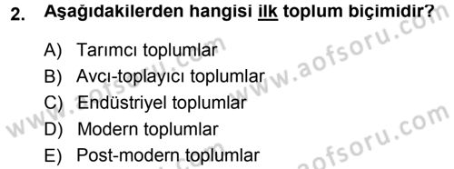 Çevre Sosyolojisi Dersi 2013 - 2014 Yılı (Final) Dönem Sonu Sınav Soruları 2. Soru