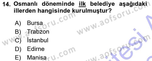 Çevre Sosyolojisi Dersi 2015 - 2016 Yılı (Final) Dönem Sonu Sınav Soruları 14. Soru