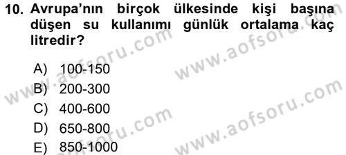 Çevre Sosyolojisi Dersi 2016 - 2017 Yılı 3 Ders Sınav Soruları 10. Soru