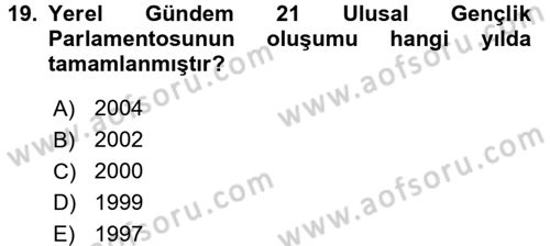 Çevre Sosyolojisi Dersi 2016 - 2017 Yılı 3 Ders Sınav Soruları 19. Soru