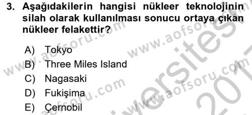 Çevre Sosyolojisi Dersi 2016 - 2017 Yılı 3 Ders Sınav Soruları 3. Soru