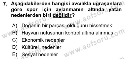 Çevre Sosyolojisi Dersi 2021 - 2022 Yılı (Final) Dönem Sonu Sınav Soruları 7. Soru