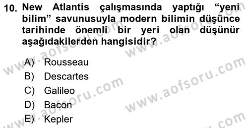 Çevre Sosyolojisi Dersi Ara Sınavı Deneme Sınav Soruları 10. Soru