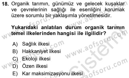 Çevre Sosyolojisi Dersi 2025 - 2026 Yılı (Vize) Ara Sınav Soruları 18. Soru