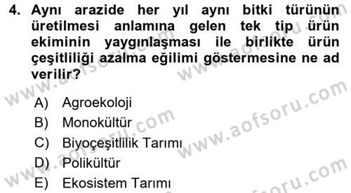 Çevre Sosyolojisi Dersi 2025 - 2026 Yılı (Final) Dönem Sonu Sınav Soruları 4. Soru