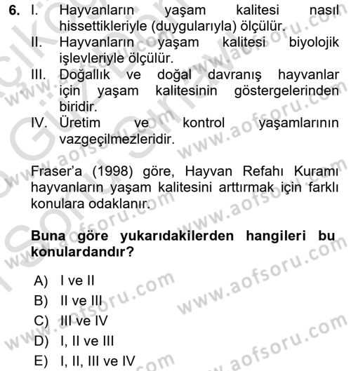 Çevre Sosyolojisi Dersi 2025 - 2026 Yılı (Final) Dönem Sonu Sınav Soruları 6. Soru