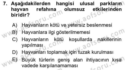 Çevre Sosyolojisi Dersi 2025 - 2026 Yılı (Final) Dönem Sonu Sınav Soruları 7. Soru