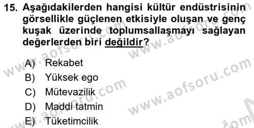 Sosyal Medya Sosyolojisi Dersi 2020 - 2021 Yılı Yaz Okulu Sınav Soruları 15. Soru