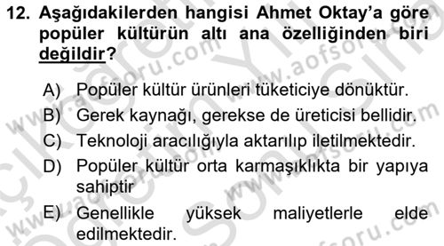 Sosyal Medya Sosyolojisi Dersi 2021 - 2022 Yılı (Final) Dönem Sonu Sınav Soruları 12. Soru
