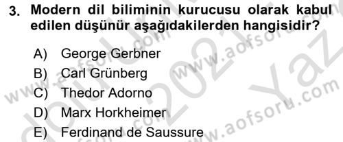Sosyal Medya Sosyolojisi Dersi 2021 - 2022 Yılı Yaz Okulu Sınav Soruları 3. Soru