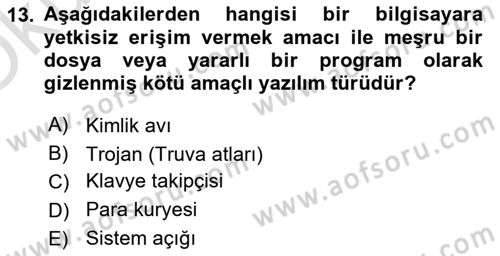 Sosyal Medya Sosyolojisi Dersi 2022 - 2023 Yılı Yaz Okulu Sınav Soruları 13. Soru