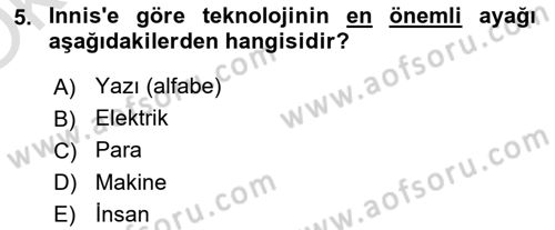 Sosyal Medya Sosyolojisi Dersi 2022 - 2023 Yılı Yaz Okulu Sınav Soruları 5. Soru