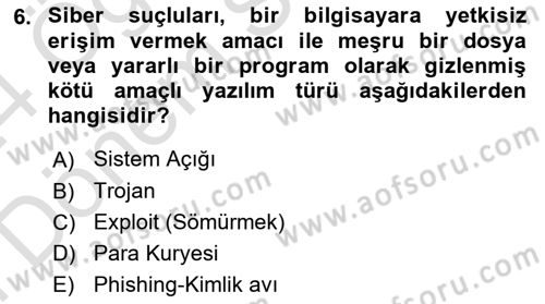 Sosyal Medya Sosyolojisi Dersi 2023 - 2024 Yılı (Final) Dönem Sonu Sınav Soruları 6. Soru