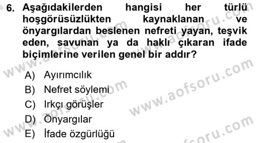 Sosyal Medya Sosyolojisi Dersi 2024 - 2025 Yılı (Final) Dönem Sonu Sınav Soruları 6. Soru