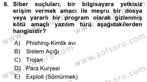 Sosyal Medya Sosyolojisi Dersi 2024 - 2025 Yılı (Final) Dönem Sonu Sınav Soruları 8. Soru