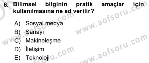 Sosyal Medya Sosyolojisi Dersi 2024 - 2025 Yılı Yaz Okulu Sınav Soruları 6. Soru