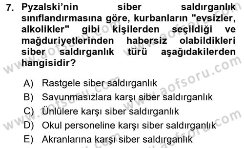 Sosyal Medya Sosyolojisi Dersi 2025 - 2026 Yılı (Final) Dönem Sonu Sınav Soruları 7. Soru