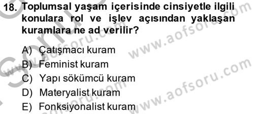 Çalışma Sosyolojisi Dersi 2014 - 2015 Yılı (Final) Dönem Sonu Sınav Soruları 18. Soru