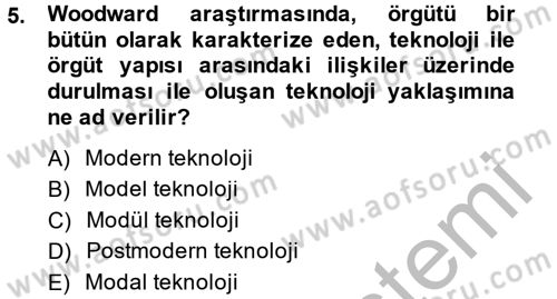 Çalışma Sosyolojisi Dersi 2014 - 2015 Yılı (Final) Dönem Sonu Sınav Soruları 5. Soru