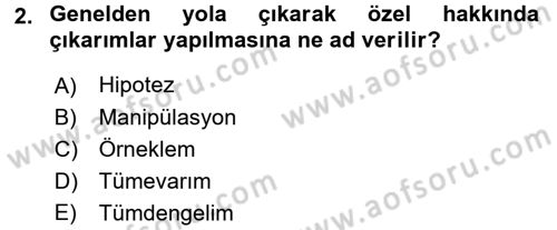 Çalışma Sosyolojisi Dersi 2017 - 2018 Yılı (Vize) Ara Sınav Soruları 2. Soru