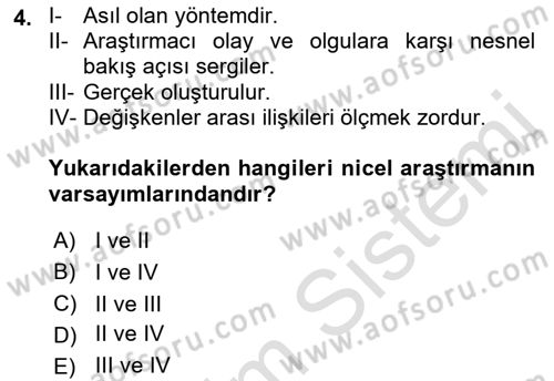 Çalışma Sosyolojisi Dersi 2019 - 2020 Yılı (Vize) Ara Sınavı 4. Soru