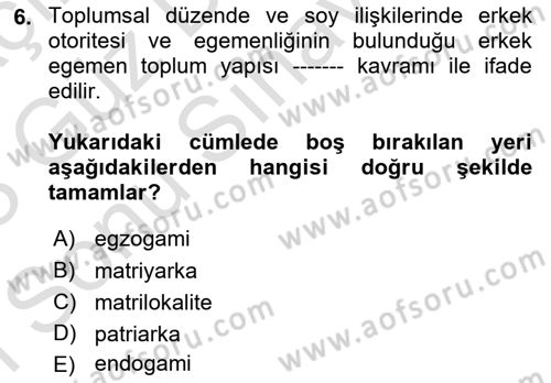 Çalışma Sosyolojisi Dersi 2022 - 2023 Yılı (Final) Dönem Sonu Sınavı 6. Soru