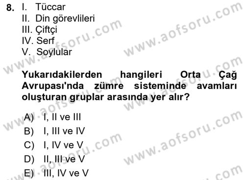 Çalışma Sosyolojisi Dersi 2022 - 2023 Yılı (Final) Dönem Sonu Sınavı 8. Soru