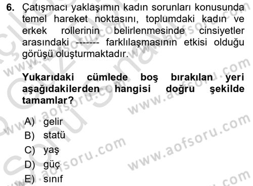 Çalışma Sosyolojisi Dersi 2025 - 2026 Yılı (Final) Dönem Sonu Sınav Soruları 6. Soru