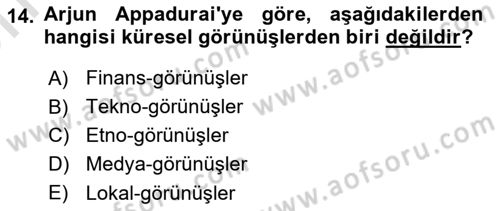 Tüketim Sosyolojisi Dersi 2021 - 2022 Yılı (Vize) Ara Sınav Soruları 14. Soru