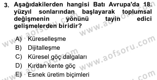 Tüketim Sosyolojisi Dersi 2024 - 2025 Yılı (Vize) Ara Sınav Soruları 3. Soru