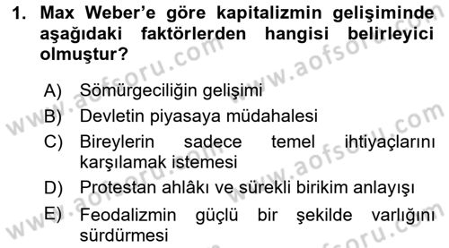 Tüketim Sosyolojisi Dersi 2025 - 2026 Yılı (Final) Dönem Sonu Sınav Soruları 1. Soru