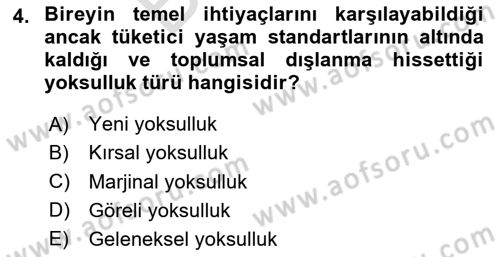 Tüketim Sosyolojisi Dersi 2025 - 2026 Yılı (Final) Dönem Sonu Sınav Soruları 4. Soru