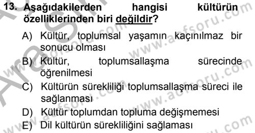 Spor Bilimlerine Giriş Dersi 2012 - 2013 Yılı (Vize) Ara Sınav Soruları 13. Soru