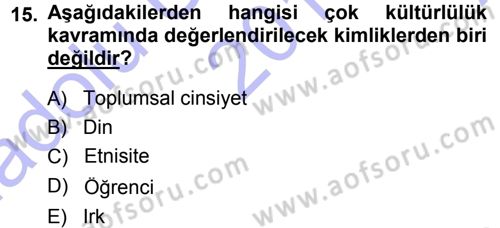 Spor Bilimlerine Giriş Dersi Ara Sınavı Deneme Sınav Soruları 15. Soru