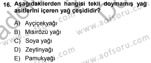 Spor Bilimlerine Giriş Dersi 2014 - 2015 Yılı (Final) Dönem Sonu Sınav Soruları 16. Soru