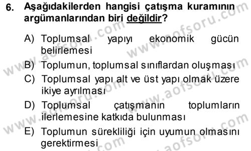 Spor Bilimlerine Giriş Dersi 2014 - 2015 Yılı (Final) Dönem Sonu Sınav Soruları 6. Soru