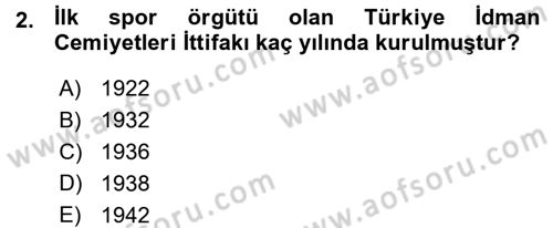 Spor Bilimlerine Giriş Dersi 2015 - 2016 Yılı (Vize) Ara Sınav Soruları 2. Soru