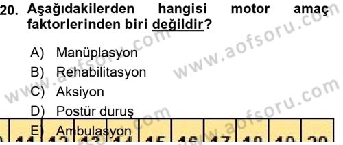 Spor Bilimlerine Giriş Dersi Ara Sınavı Deneme Sınav Soruları 20. Soru
