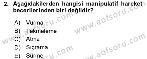 Spor Bilimlerine Giriş Dersi 2015 - 2016 Yılı Tek Ders Sınav Soruları 2. Soru