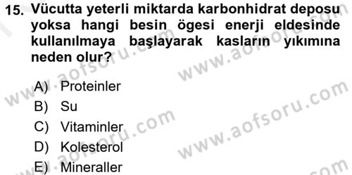 Spor Bilimlerine Giriş Dersi 2016 - 2017 Yılı (Final) Dönem Sonu Sınav Soruları 15. Soru