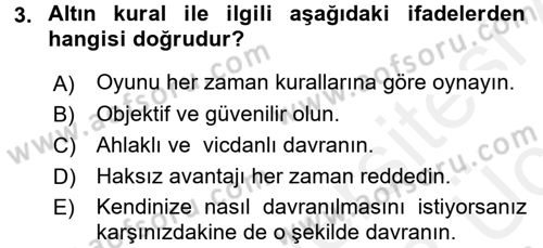 Spor Bilimlerine Giriş Dersi 2017 - 2018 Yılı 3 Ders Sınav Soruları 3. Soru