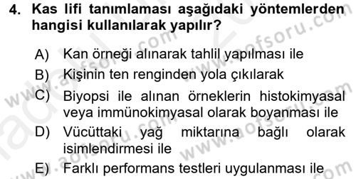 Spor Bilimlerine Giriş Dersi 2017 - 2018 Yılı 3 Ders Sınav Soruları 4. Soru