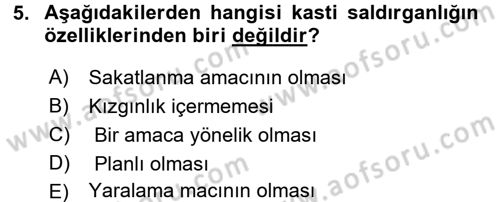 Spor Bilimlerine Giriş Dersi 2017 - 2018 Yılı 3 Ders Sınav Soruları 5. Soru