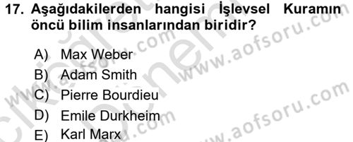 Spor Bilimlerine Giriş Dersi Ara Sınavı Deneme Sınav Soruları 17. Soru