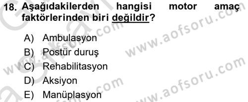 Spor Bilimlerine Giriş Dersi Ara Sınavı Deneme Sınav Soruları 18. Soru