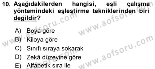 Spor Bilimlerine Giriş Dersi 2017 - 2018 Yılı (Final) Dönem Sonu Sınav Soruları 10. Soru