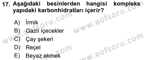Spor Bilimlerine Giriş Dersi 2017 - 2018 Yılı (Final) Dönem Sonu Sınav Soruları 17. Soru