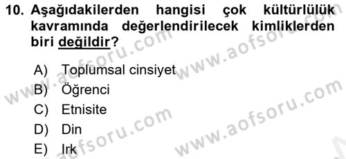 Spor Bilimlerine Giriş Dersi Ara Sınavı Deneme Sınav Soruları 10. Soru